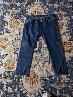 Levi's Men's Straight Jeans in Dark Indigo Blue